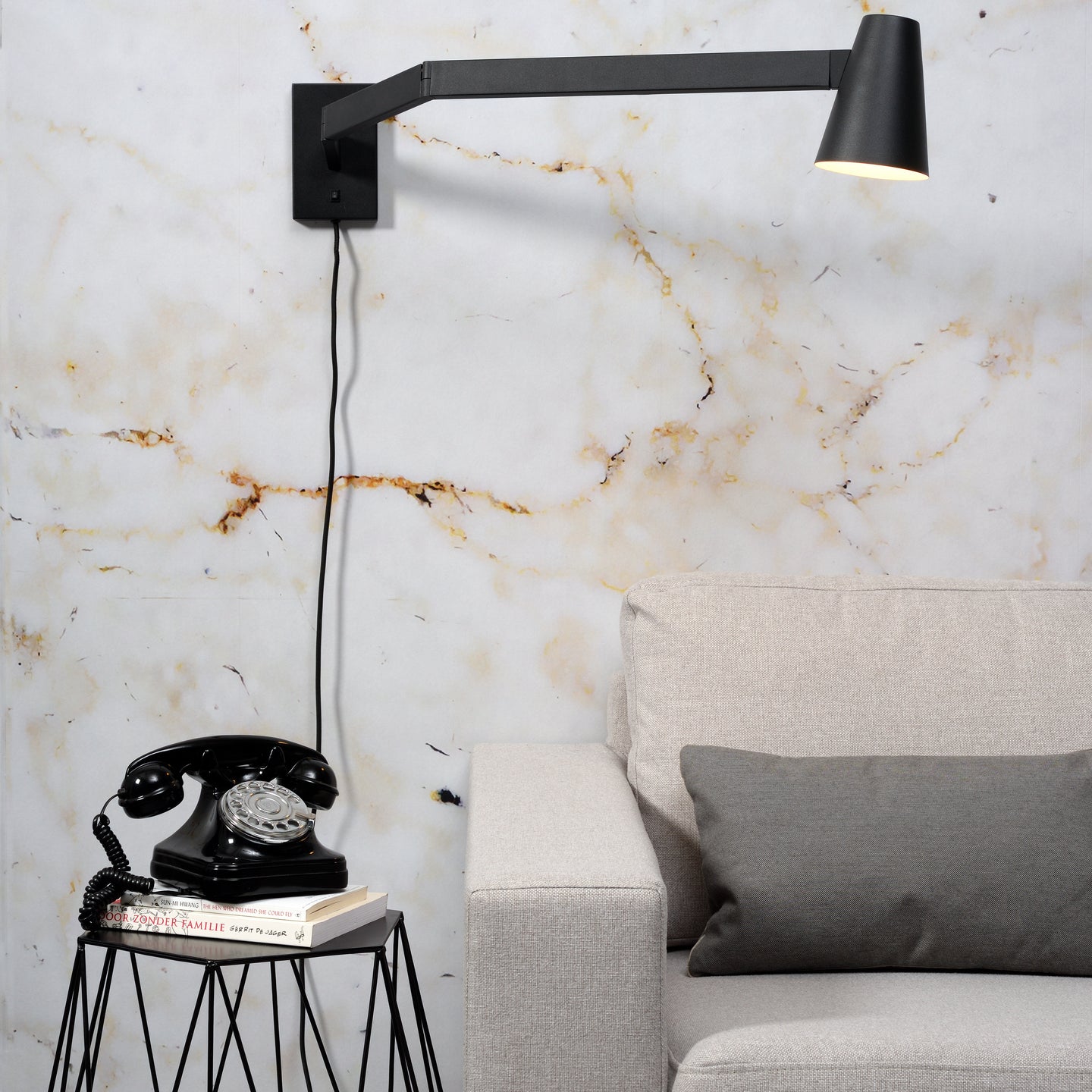 It's About RoMi Wall Lamp Biarritz - Modern - 89x12x25 cm - Noir