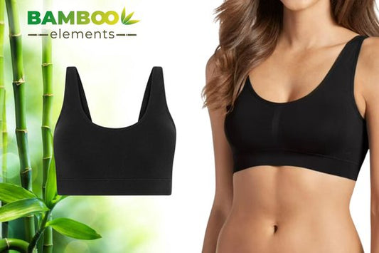 Bamboo Elements Seamless Bra Without Underwire - Black - Removable braads - Bralette Ladies - Bra - Bamboo - Seamless Underwear Ladies