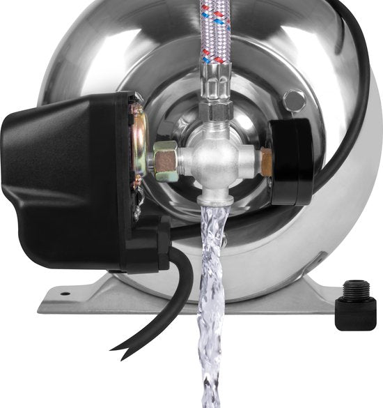 VONROC Pompe hydrophore / Kit hydrophore avec pressostat - 1000W - 3500l/h - cuve inox 19L - corps de pompe inox
