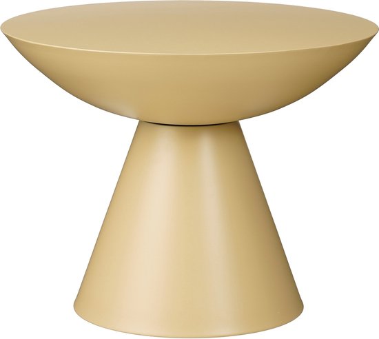 Mica Decorations Table d'appoint Celise - H44 x Ø59 cm - Métal - Beige