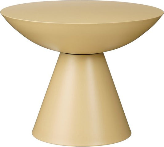 Mica Decorations Table d'appoint Celise - H44 x Ø59 cm - Métal - Beige
