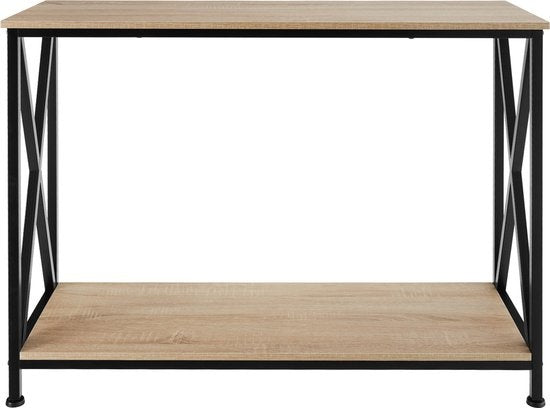 tectake - Table console Tacoma 100x35x80,5cm - brun clair - 404671