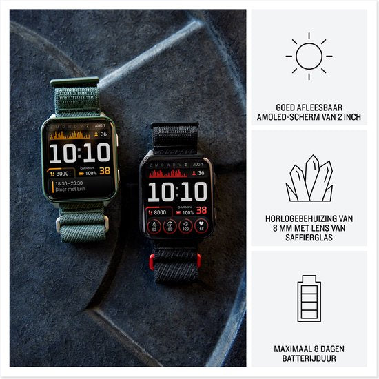 Garmin 010-02980-03 Venu X1 AMOLED Titanium - Face arrière - Montre connectée