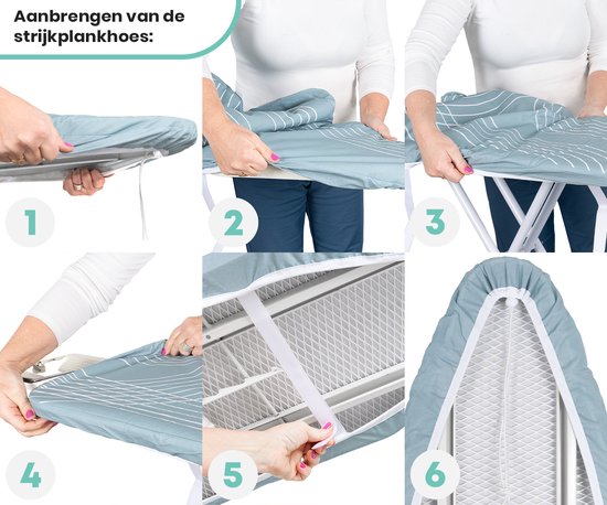 Housse de planche à repasser Loti Living 124 x 38 cm - Breeze - Housse de planche à repasser - Ensemble complet - Universelle