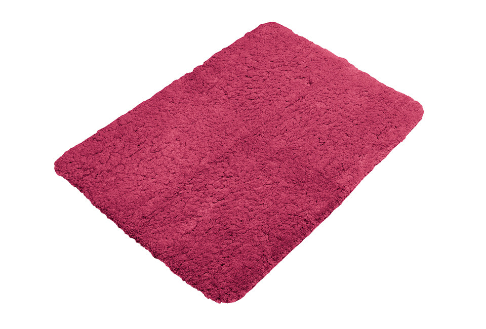 Ziczac Tapis de bain - Antidérapant - 60x120cm - Rouge
