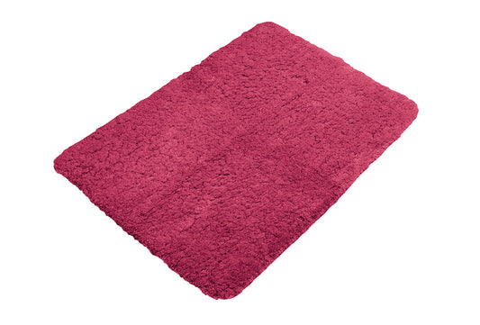 Ziczac Tapis de bain - Antidérapant - 60x120cm - Rouge