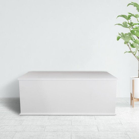 Coffre de rangement - coffre à jouets - coffre à couvertures - largeur 100 cm - blanc