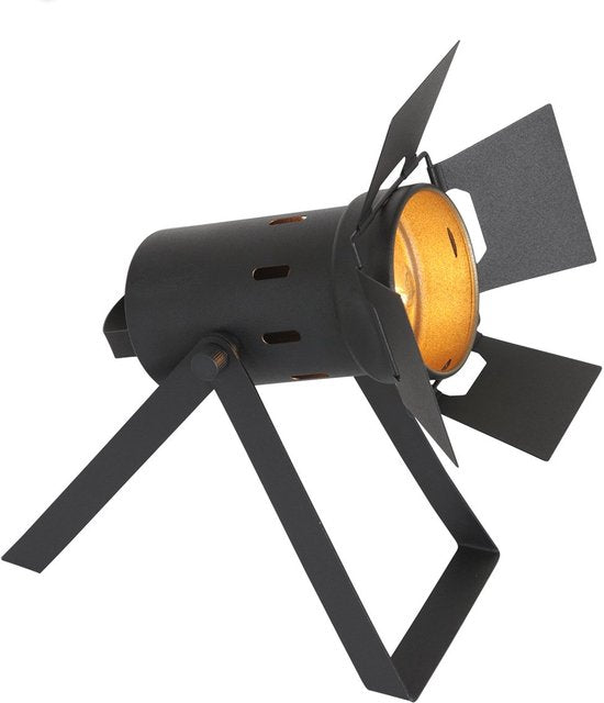 Lampe de table Carré 3380ZW - lampe industrielle noire en métal et plastique, inclinable, douille E27, Mexlite
