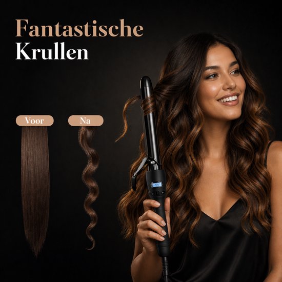Vaive Fer à boucler avec pince - 32MM - Fers à boucler - Boucleur de cheveux - Fer à boucler