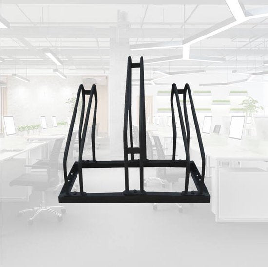 BRASQ Porte-vélos pour 3 vélos - Support de vélo - Support de vélo - Support de vélo pour le sol Comprend le matériel de fixation - Noir