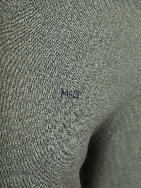 Pull McGregor en laine mérinos, col en V, vert sauge - Taille S - Homme - Pulls