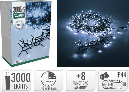 Éclairage de l'arbre de Noël - Treecluster - 3000 LED - Blanc