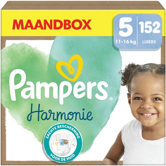 Couches Pampers Harmonie, taille 5, 152 couches, 11 kg-16 kg