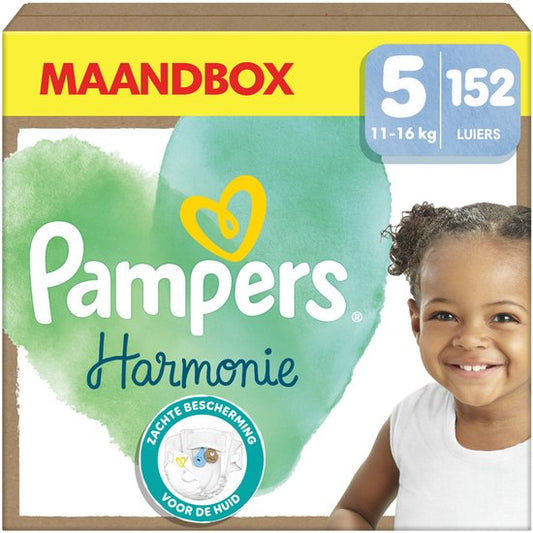 Couches Pampers Harmonie, taille 5, 152 couches, 11 kg-16 kg