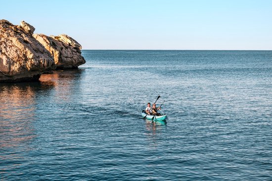 VirtuFit Kayak 335 - Turquoise - Avec sièges de kayak et sac de transport - Convient pour deux ou trois personnes - Durable et robuste - Kayak gonflable - Kayak - Bateau gonflable