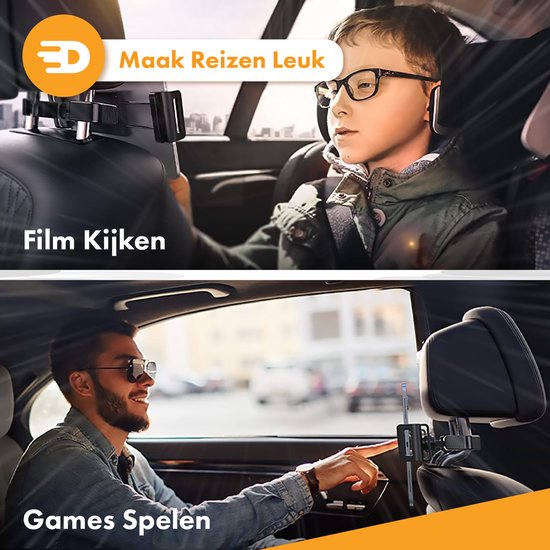 Support de tablette pour voiture - Appuie-tête - Rotation à 360 degrés - Convient pour tablette, téléphone et plus encore