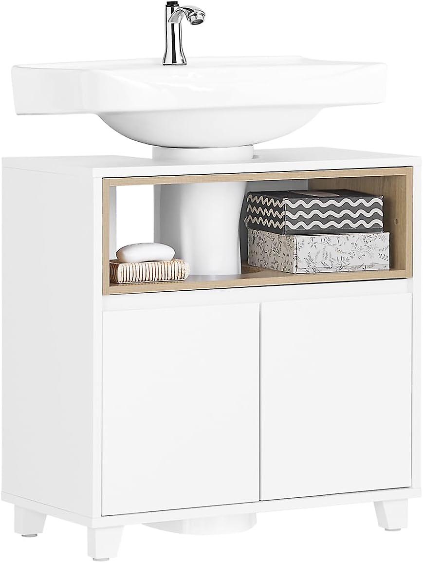 SoBuy - Meuble de salle de bain sous évier - 60 x 30 x 61cm - Blanc