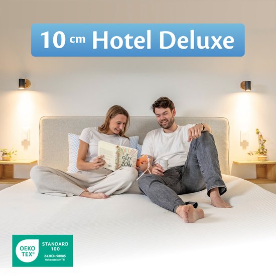 Ella Ergo Topper 90 x 200 cm - Surmatelas de 10 cm d'épaisseur - Surmatelas en mousse à mémoire de forme imprégnée de gel et mousse Aircell - Dureté moyenne