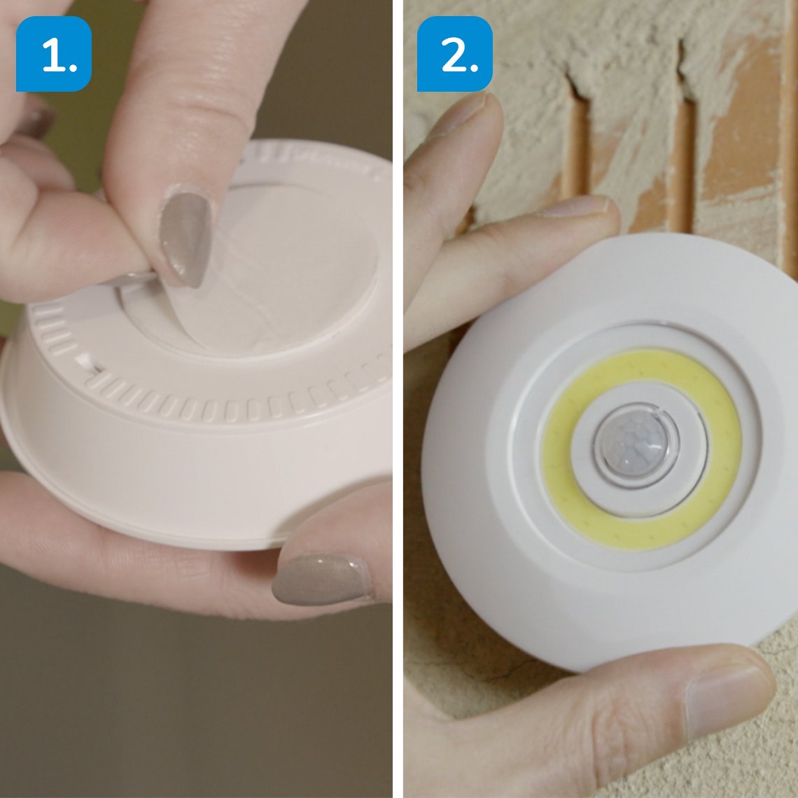 Lot de lampes LED HandyLUX pour plafond et mur - Installation sans fil - Détecteur de mouvement - Luminosité de 120 lumens - 4 pièces