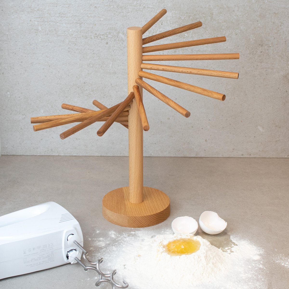 Nimma® Portoir pour le séchage des pâtes - Portoir pliable pour les pâtes - Fabriquez vos propres spaghettis - Jusqu'à 2,5 KG - Bambou