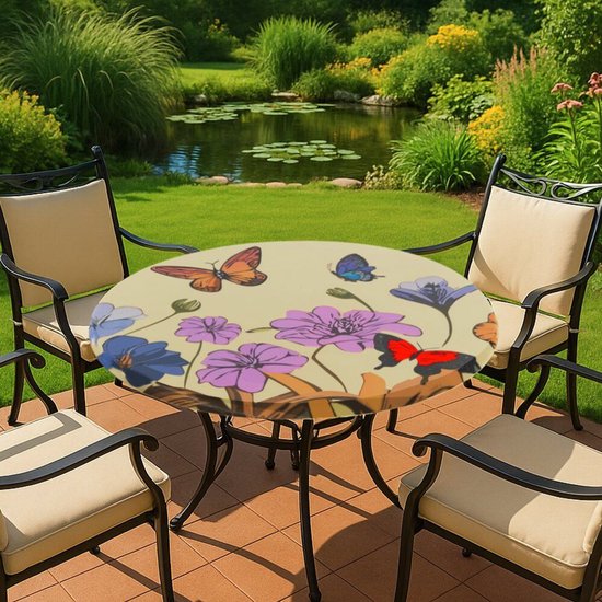 Nappe Wenko avec élastique, modèle « Printemps », Ø 70 - 86 cm