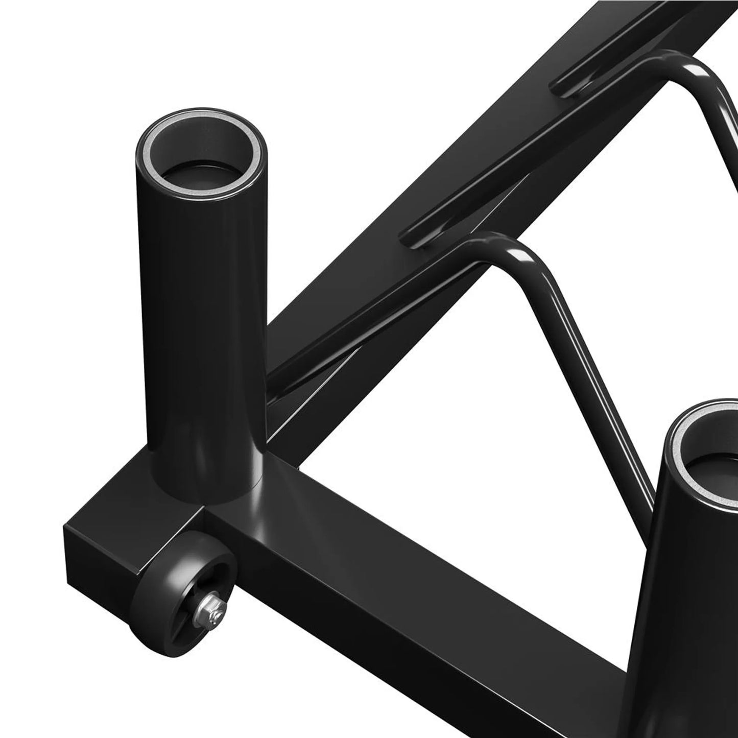 Yaheetech Halter Rack For Dumbbells And Bars - Equipé de 4 plateaux de rangement et de 2 supports de licol et de roues de transport - Pour haltères olympiques et poids - Métal noir - 94 x 33 x 30 cm