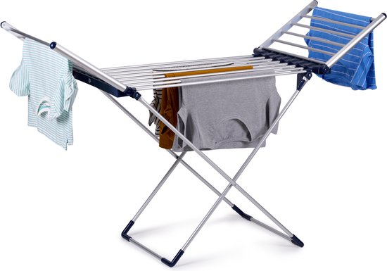 Étendoir électrique - Dirt Devil - 20 Tiges – Séchage 12 m – Température Réglable 45-55°C – Pliable - 147 x 54 x 94 cm - Aluminium