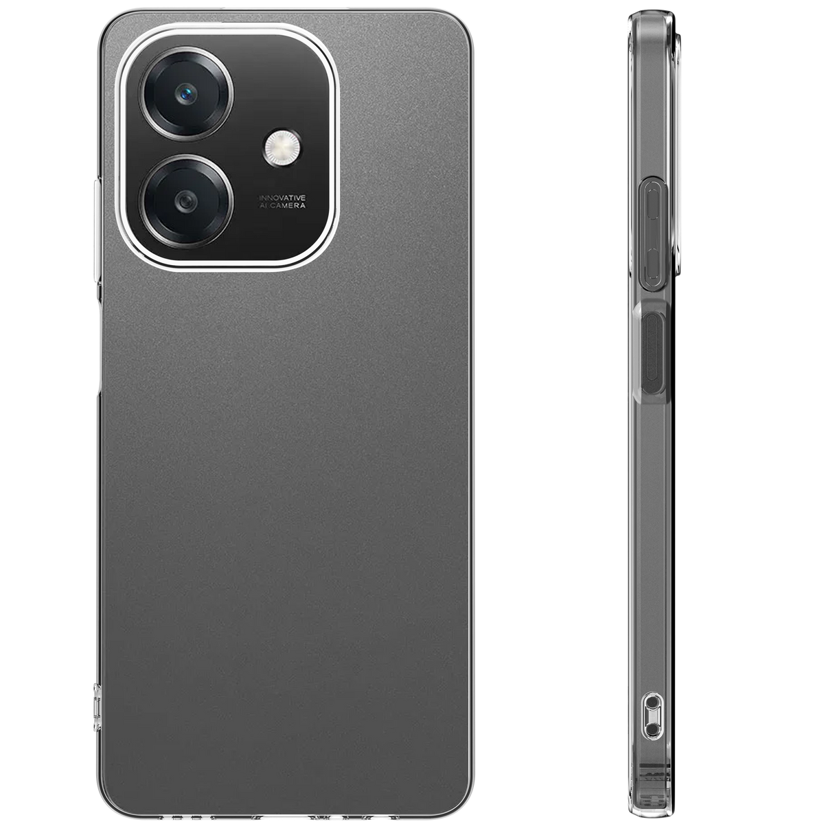 BeHello Case pour Oppo A60 5G - Antichoc - Flexible - Ajustement précis - Transparent