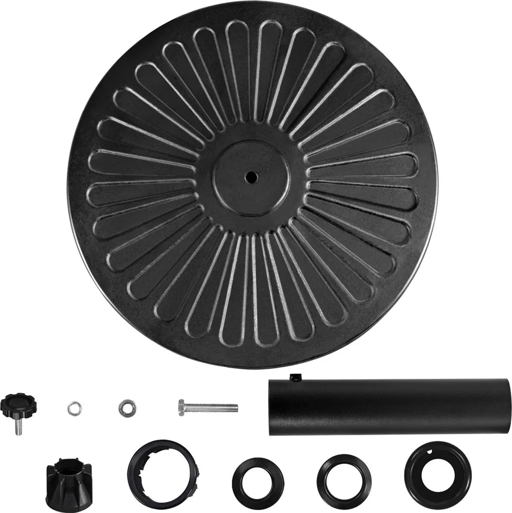 Yaheetech Pied de parasol - Rond - 46x46x34 cm - 10 kg - Noir