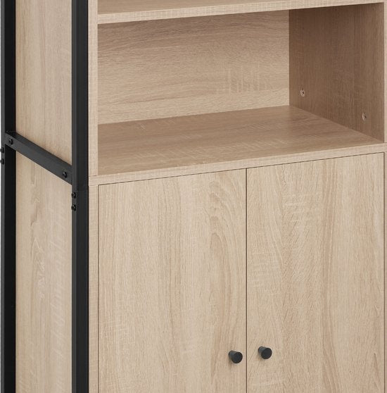 tectake - Armoire murale Doncaster 60x38x125cm - brun clair industriel