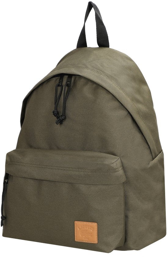 Sac à dos de loisirs LACOSTE avec compartiment pour ordinateur portable Sac à dos avec patch Ivy Green kaki