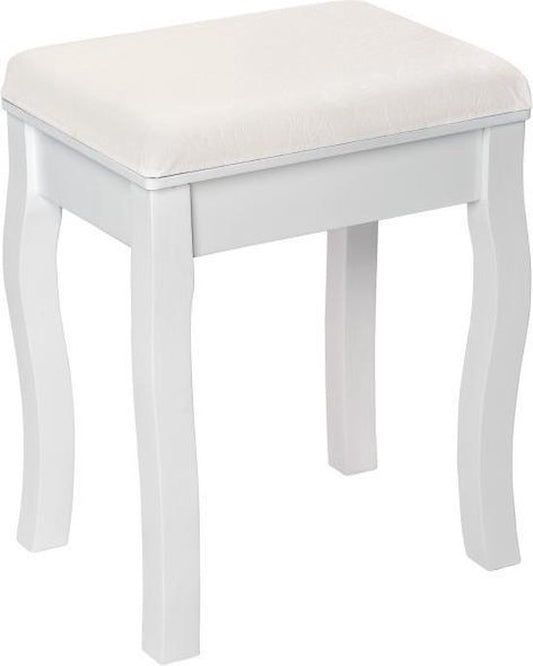 tectake® - tabouret de maquillage avec siège rembourré - Blanc