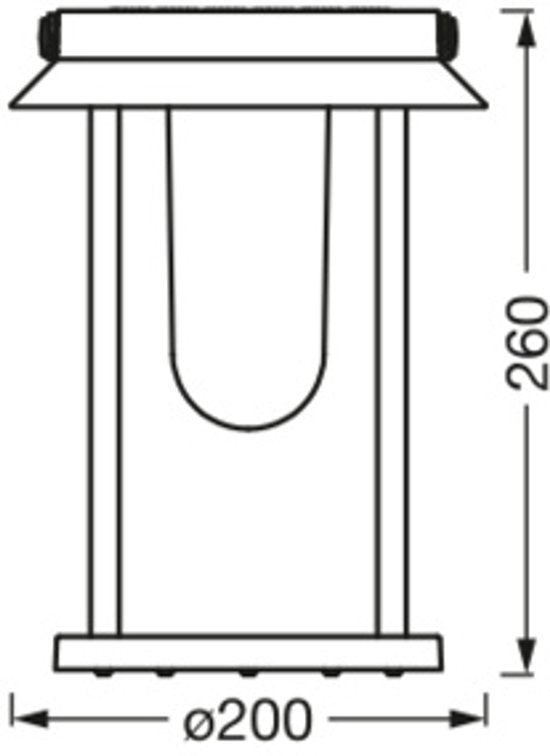 Lampe de table solaire Bluetooth LEDVANCE SMART+ Outdoor, avec lumière blanche (3000 K) + lumière colorée, autonome (sans alimentation électrique), jusqu'à 5 heures d'autonomie à 100 % de luminosité, rechargeable, indice de protection IP44, noire