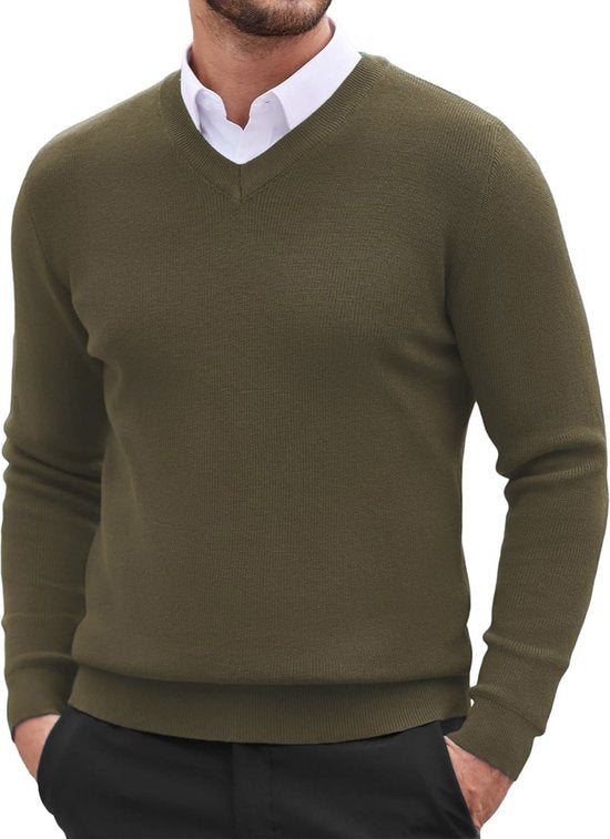 Cappuccino Italia - Pull-over homme à bretelles - Vert - Taille XL