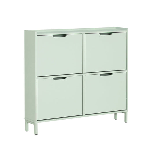 SoBuy Meuble à chaussures FSR100-GR - 4 tiroirs - 100 x 19 x 90 cm - Vert