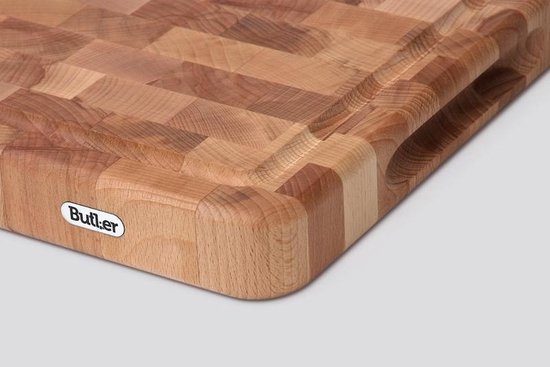 Butler - Planche à découper - Hêtre cuivré - Avec canal à jus - 40 x 30 x 4 cm