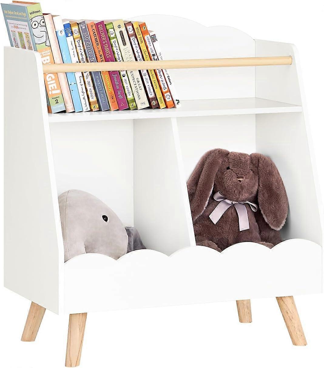 SoBuy Bibliothèque - KMB100-K-W - MDF & Bois - 61x35x71cm - Blanc