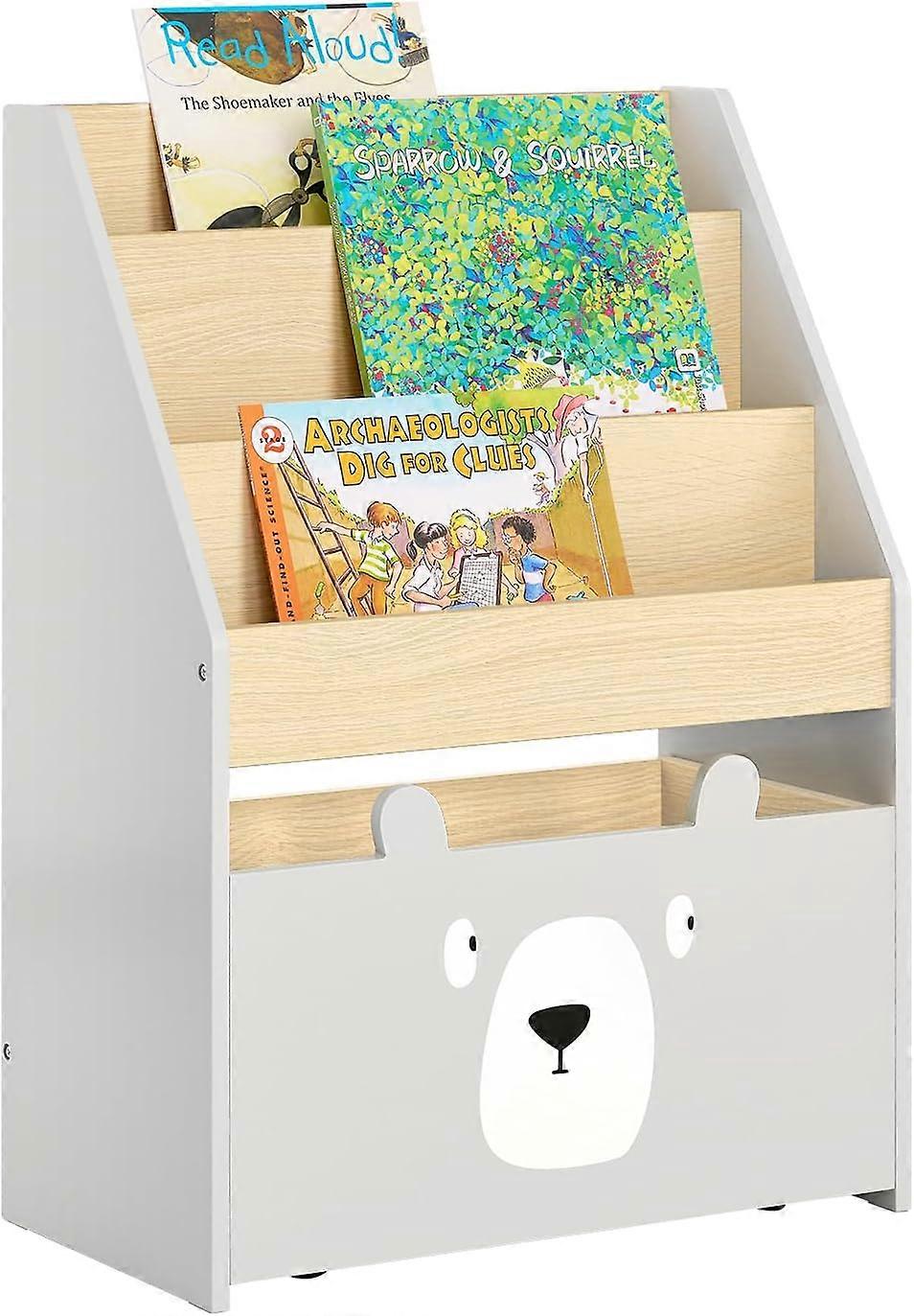 Bibliothèque enfant Sobuy - Blanc - 51x28x70cm