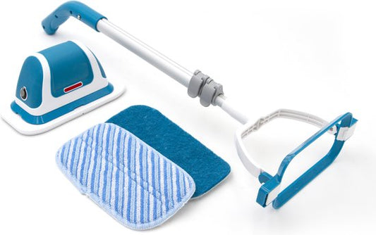Balai-laveur électrique Livington MultiScrubber - balai-laveur sans fil pour nettoyer, frotter et récurer sans effort - système de nettoyage 2-en-1 pouvant servir à la fois de balai-laveur manuel et de balai-laveur de sol - Édition vente par correspondanc