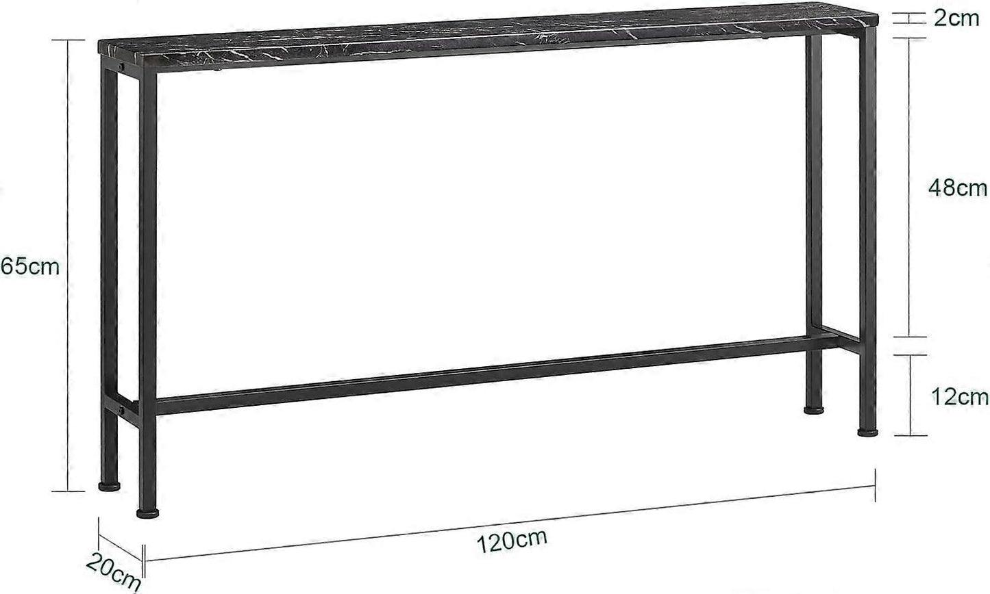 SoBuy Table d'appoint - FSB19-SCH - Réglable - MDF & Métal - Max. 50kg - 120x20x65cm - Gris