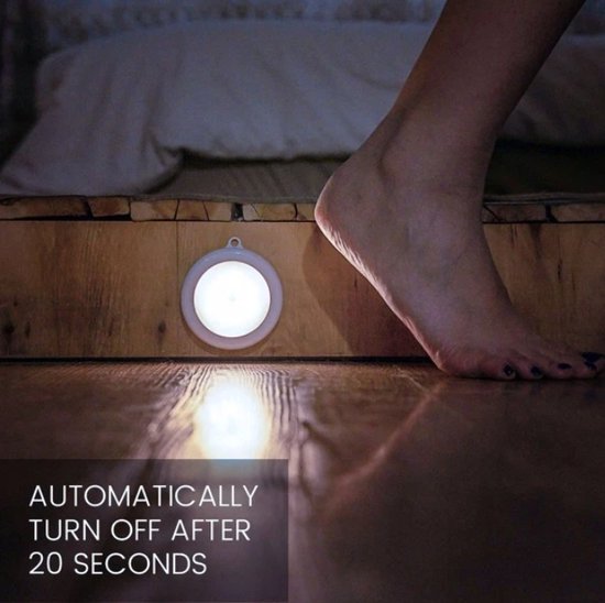 Lampe LED à piles SGD  avec détecteur de mouvement - portée 6 mètres / 120° - 20 secondes - blanc