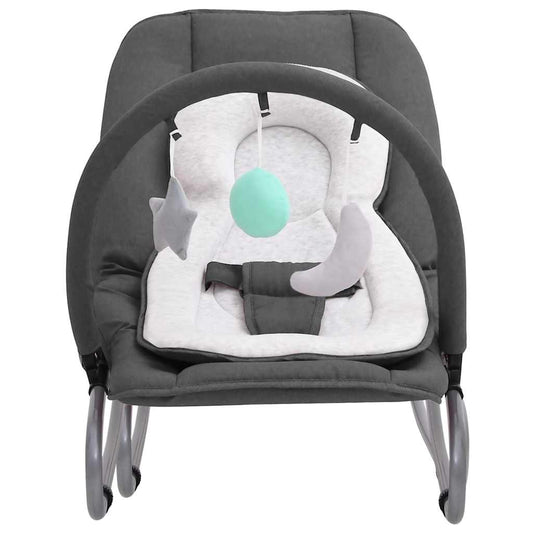 Balançoire pour bébé VidaXL - avec ceinture de sécurité - Anthracite - 77 x 46 x 58 cm