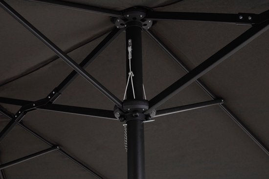 LIFA GARDEN - Parasol Double avec Housse de Protection - Parasol XXL en Anthracite avec Housse - Imperméable - 450 x 270 cm
