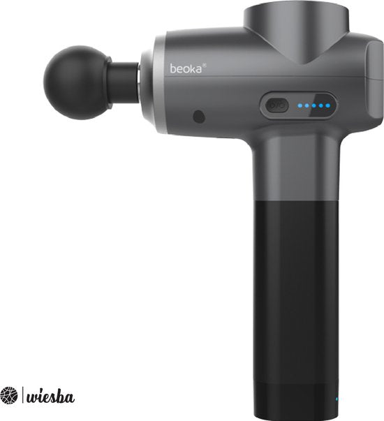 Beoka ® S6 Massage Gun PRO - Pistolet de massage professionnel - Appareil de massage sportif et de relaxation - Pistolet de massage noir - Etui inclus - Wiesba