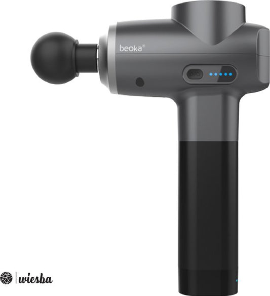 Beoka ® S6 Massage Gun PRO - Pistolet de massage professionnel - Appareil de massage sportif et de relaxation - Pistolet de massage noir - Etui inclus - Wiesba