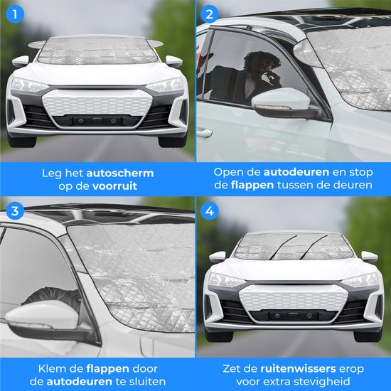 Nuvance - Couverture antigel voiture - Pare-soleil pare-brise voiture - 100 x 145cm - Couverture anti-givre voiture - Housses pare-brise - Accessoires voiture