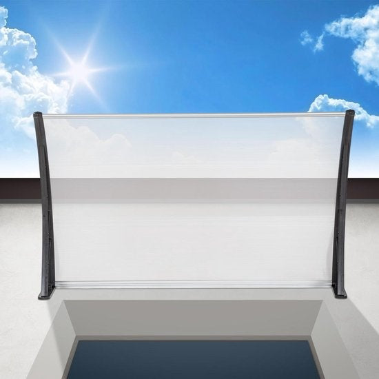 tectake® - auvent de porte - auvent de porte d'abri - polycarbonate - largeur 150 cm - 401265