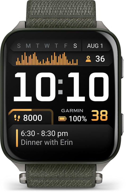 Garmin 010-02980-03 Venu X1 AMOLED Titanium - Face arrière - Montre connectée