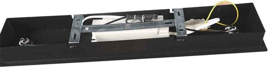 Suspension noire Marcadore, 120 cm de large, 6 lampes avec réflecteurs orientables, réglable en hauteur, de la marque Steinhauer, en plastique et métal, style rétro moderne, pour usage intérieur