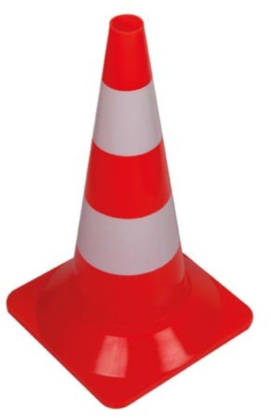 Cône de barrière Perel, pour délimiter des zones, rouge/blanc, usage récréatif, 50 cm